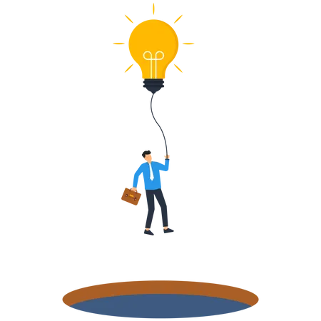 Businessman have creative ideas to achieve goals  Illustration