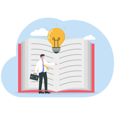 Businessman have creative ideas to be shared  Illustration