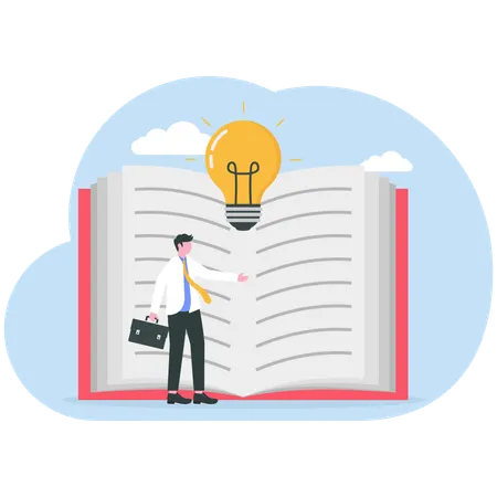 Businessman have creative ideas to be shared  Illustration