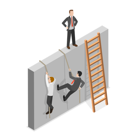 Businessman have effective strategy  Illustration