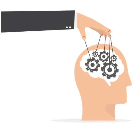 Businessman have problems in mind  Illustration