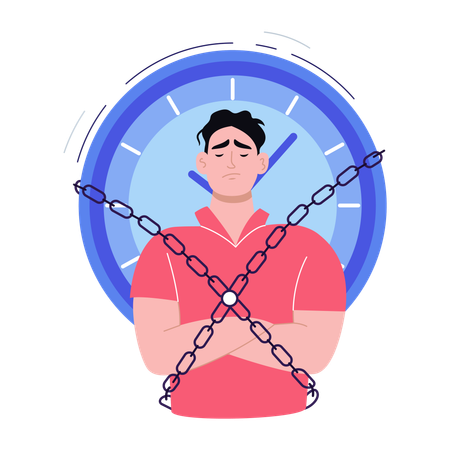 Businessman have Time constraint  Illustration