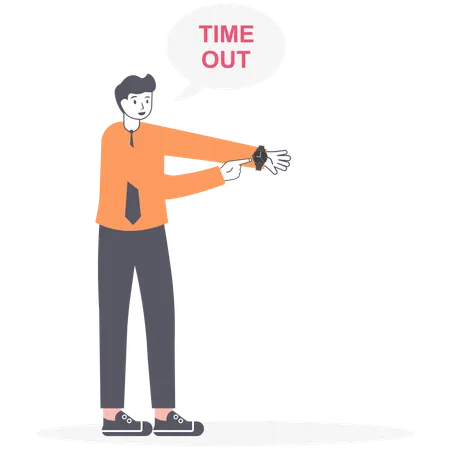 Businessman have time out  Illustration