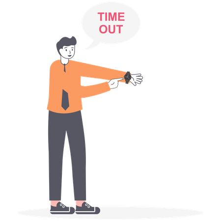 Businessman have time out  イラスト