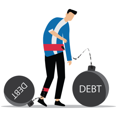Businessman having business fund management trap  Illustration
