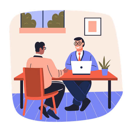 Businessman having Client meeting  Illustration