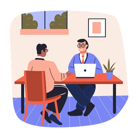 Businessman having Client meeting  Illustration