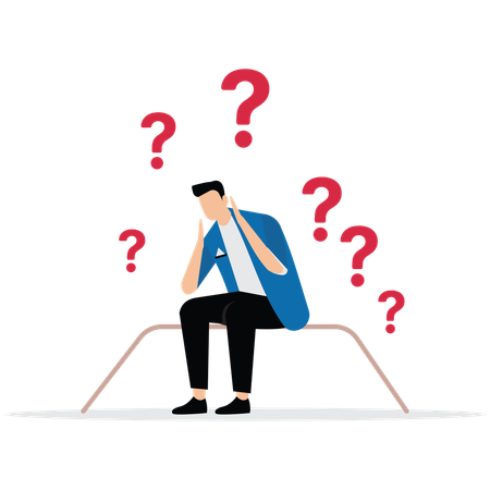 Businessman having mental problem  Illustration