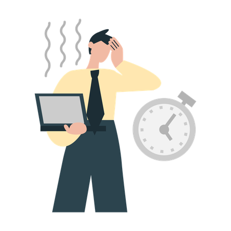 Businessman having Overloaded Schedule  Illustration