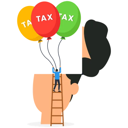Tax Burden Or Debt To Pay For Income Tax Financial Charge And Duty To Pay For Government Accounting Or Bills Wealth Management Or Savings Illustration