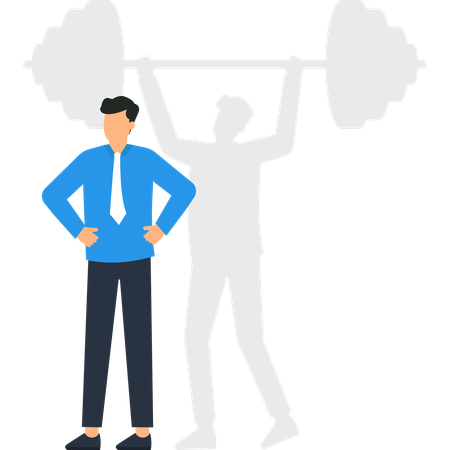 Businessman Hidden Strength Potential  Illustration