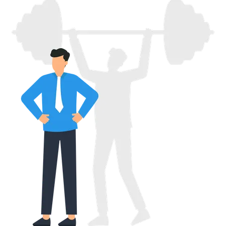 Businessman Hidden Strength Potential  Illustration
