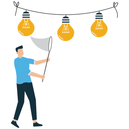 Businessman hiring new idea  Illustration
