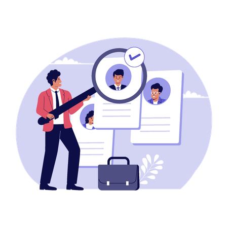 Businessman  Hiring New Talent in company  Illustration