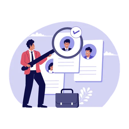 Businessman  Hiring New Talent in company  Illustration