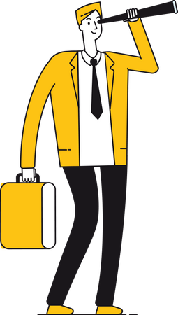 Businessman holding briefcase Illustration