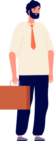 Businessman holding briefcase  Illustration