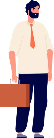 Businessman holding briefcase  Illustration