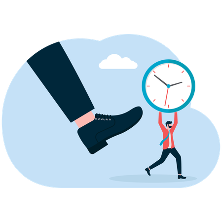 Businessman holding clock  Illustration