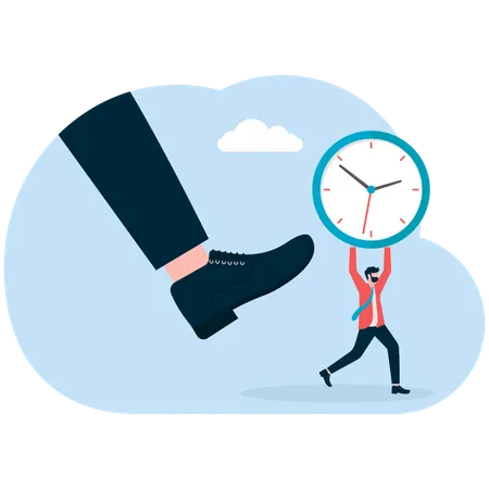 Businessman holding clock  Illustration