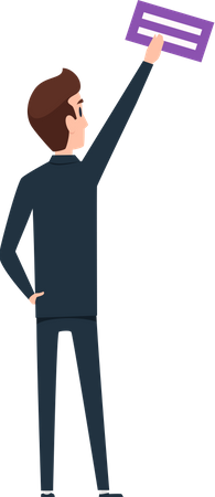 Businessman holding file  イラスト