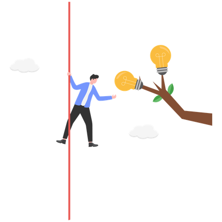Businessman hunt for money to succeed in business  Illustration