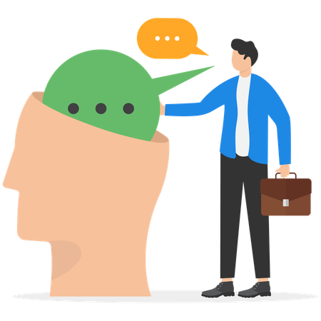 Businessman improving employee skills  Illustration