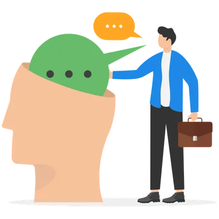 Businessman improving employee skills  Illustration