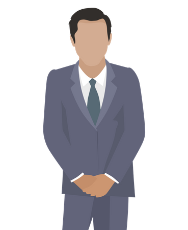 Businessman in a dark blue suit  Illustration