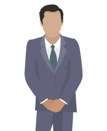 Businessman in a dark blue suit  Illustration