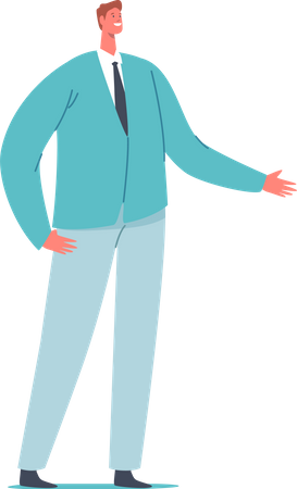 Businessman in office outfit  Illustration