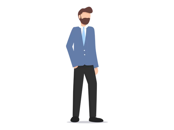 Business Freelance People Casual Character Set Illustration