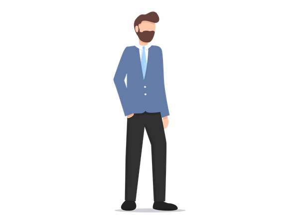 Businessman In professional wear  Illustration