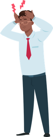 Businessman in tension  Illustration