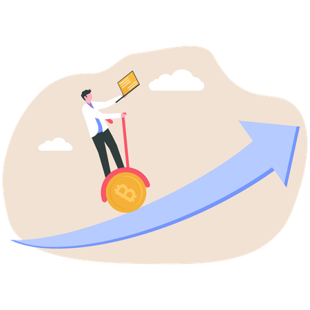 Businessman increasing investment growth  Illustration