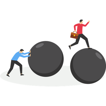 Businessman intelligence to get job done  Illustration