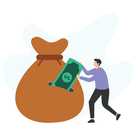 Businessman invest money  Illustration