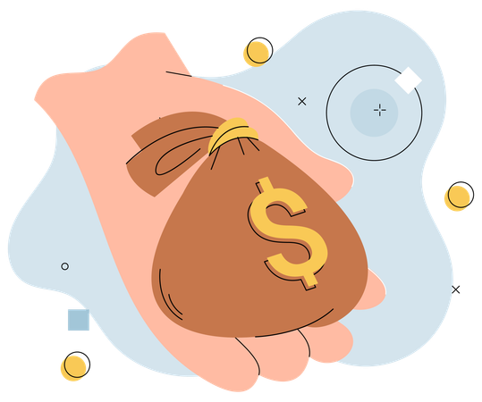 Businessman invest money.  Illustration
