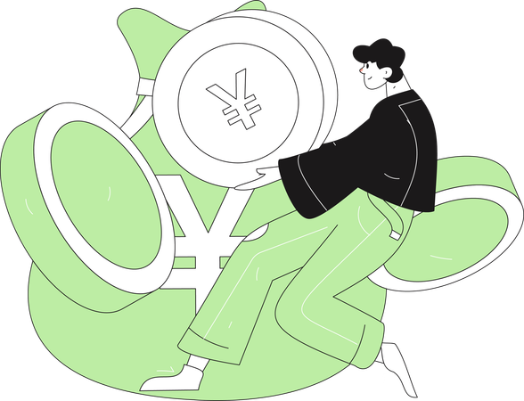 Businessman investing money  Illustration