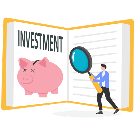 Businessman investing money in education  Illustration