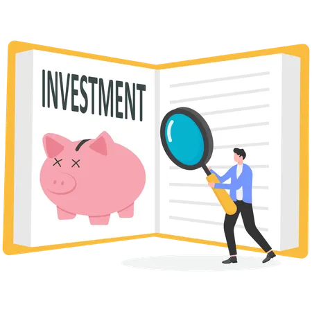 Businessman investing money in education  Illustration