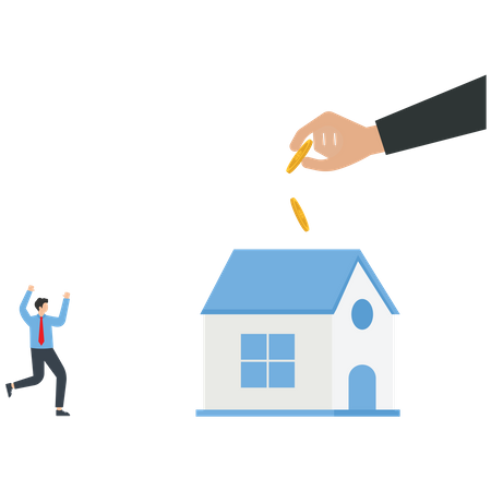 Businessman investment in real estate  Illustration