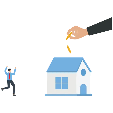 Businessman investment in real estate  Illustration