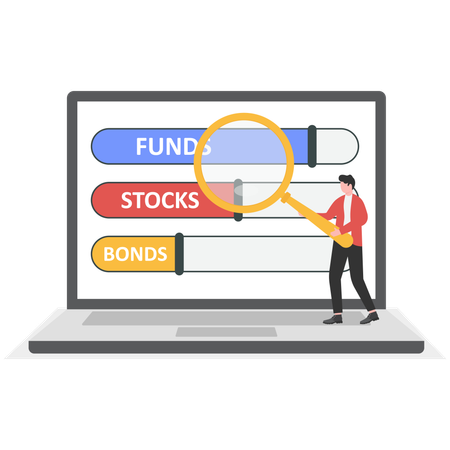 Businessman Investment portfolio adjustment  Illustration