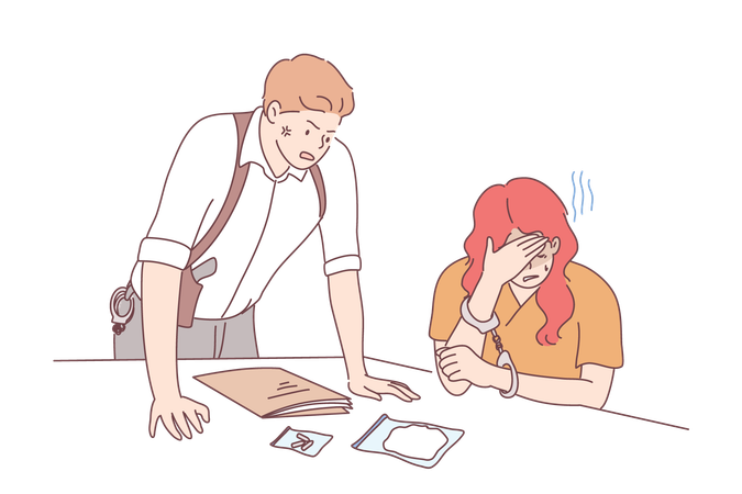 Businessman is bullying employee  Illustration