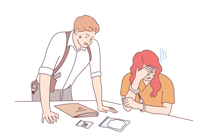 Businessman is bullying employee  Illustration