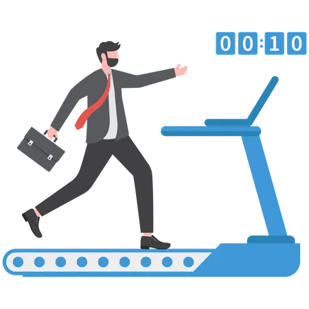 Businessman is doing exercise  Illustration