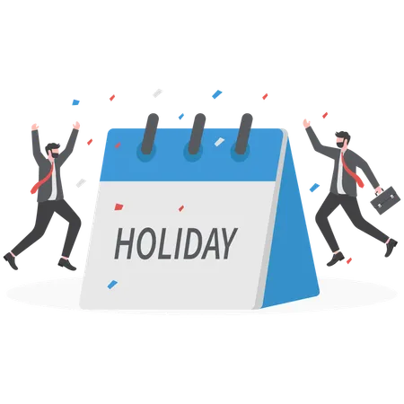 Businessman is enjoying holiday  Illustration