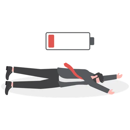 Businessman Is Exhausted Illustration