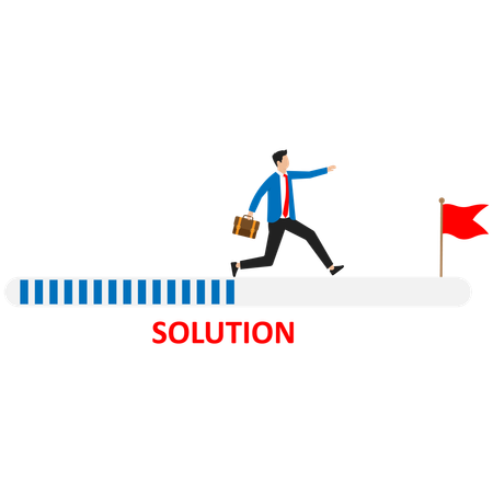 Businessman is finding business solution  Illustration